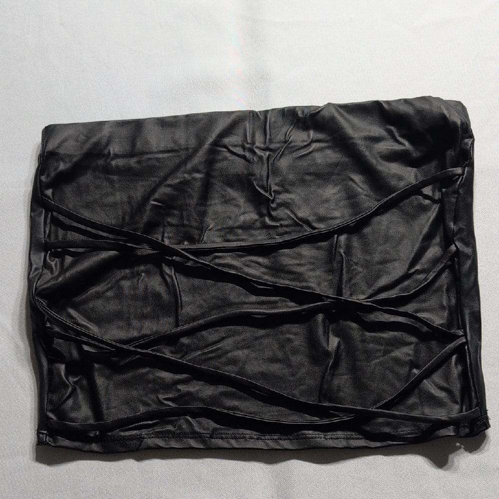 Fashionnova Faux Leather Top Size Medium